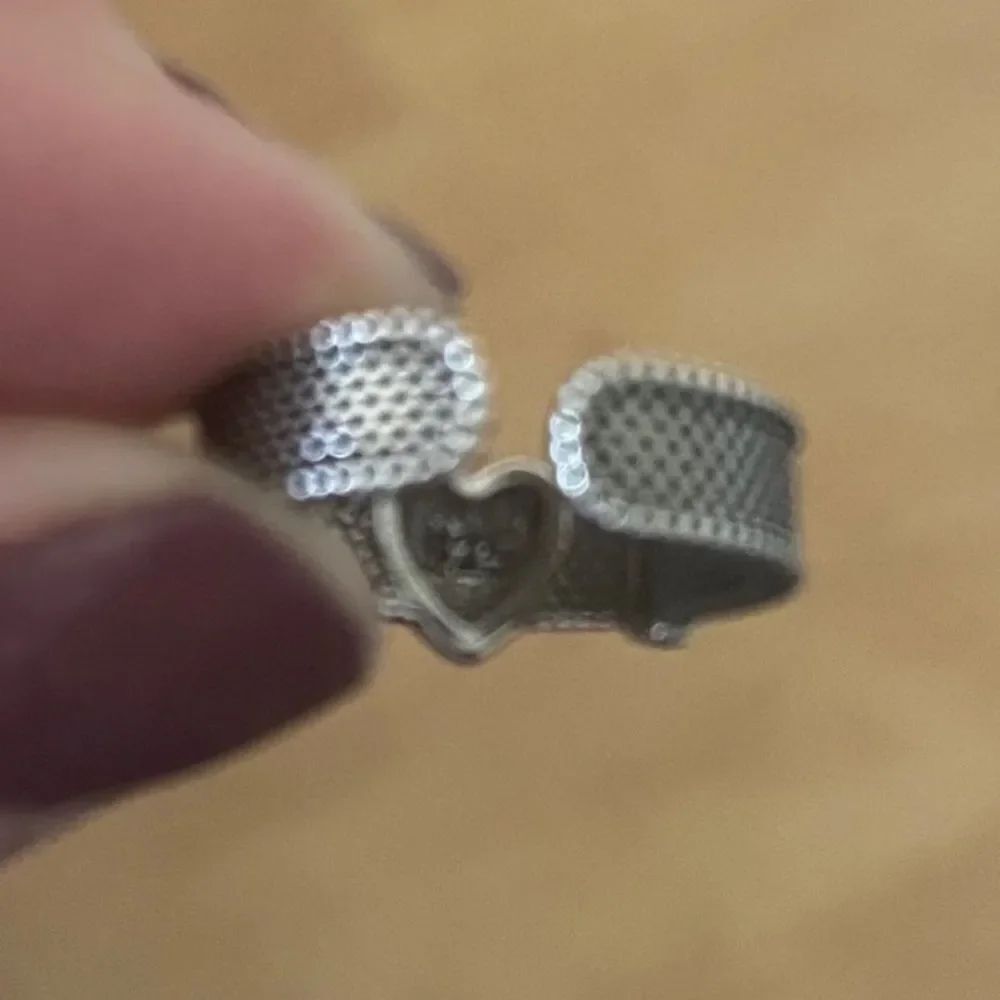 Heart Chain Adjustable 925 ring - Picture 3 of 7
